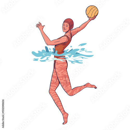Waterpolo female player character