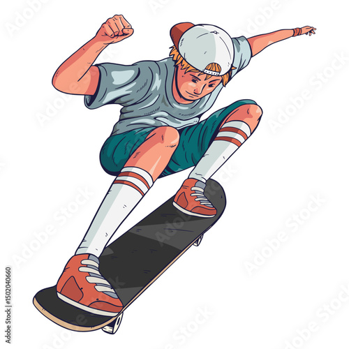 Boy skater character
