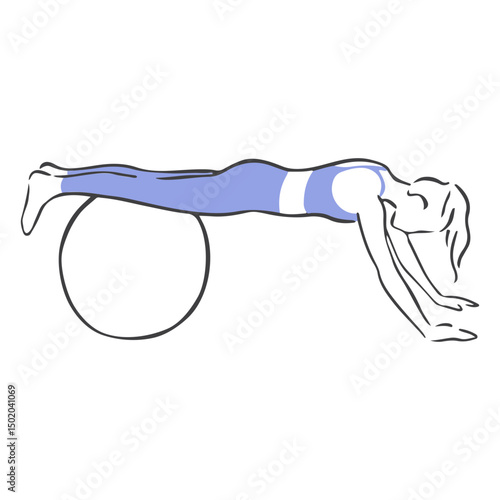 Exercise ball pose pilates