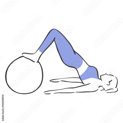 Exercise ball pilates