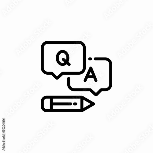 question answer icon sign vector