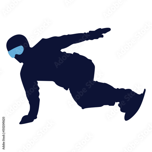 Man snowboarding silhouette