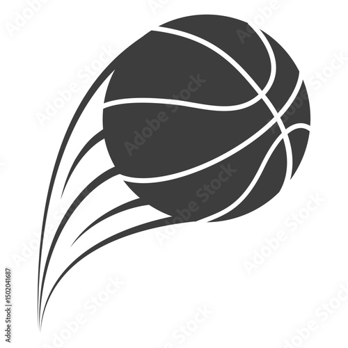 Basketball ball throw cut out