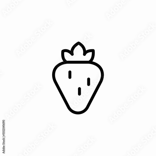 red strawberry icon sign vector