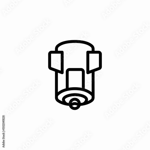 rocket launch icon sign vector