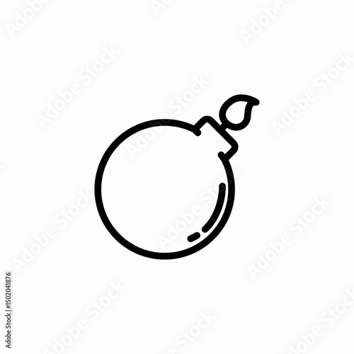 round bomb icon sign vector