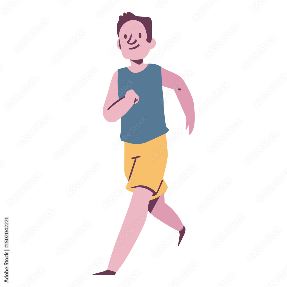 Fototapeta premium Man flat walking