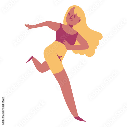 Girl running flat