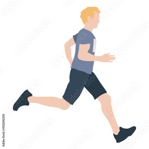 Man flat running