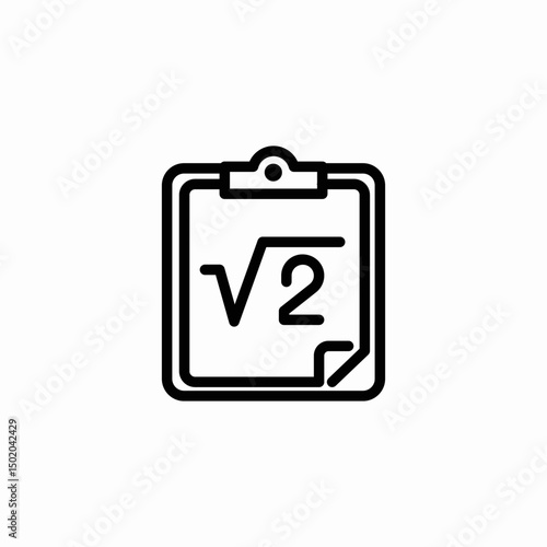 square root icon sign vector