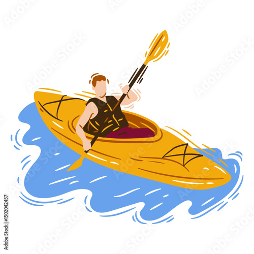 Water activity man people kayak