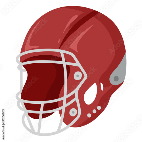 Red football helmet