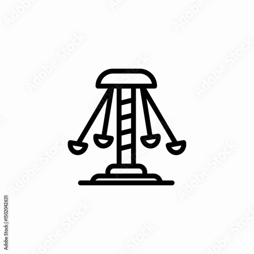 swing carousel icon sign vector