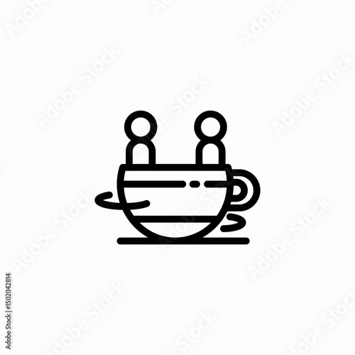teacup ride icon sign vector