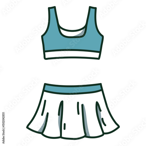 Tennis female uniform doodle