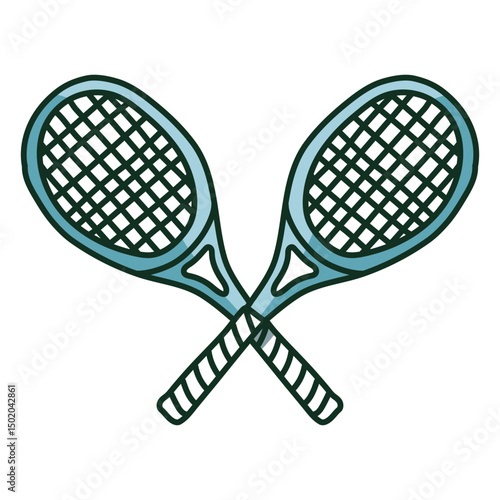 Tennis racquets doodle
