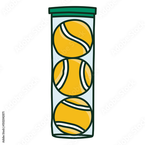 Tennis ball canister doodle