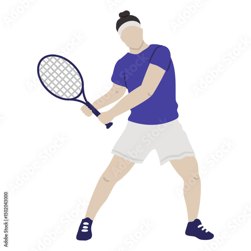 Man playing tennis with a racquet