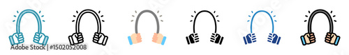 Bar Bending multi style, mini illustration icon set. outline, flat, glyph, line color. vector for UI, UX, app, web, digital or print, related to industry, construction, civil engineering.