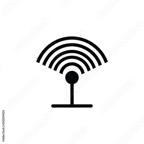 WLAN access point icon line art on white background