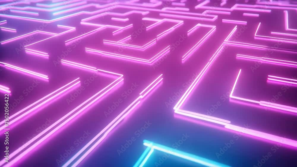 Futuristic Neon Maze With Glowing Pink And Blue Lights In Abstract Digital Labyrinth Concept For Technology And Innovation
Futuristic Neon Maze With Glowing Pink And Blue Lights In Abstract Digital Labyrinth Concept For Technology And Innovation