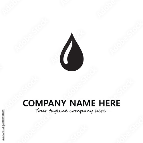 Water drop logo company design vector illustration