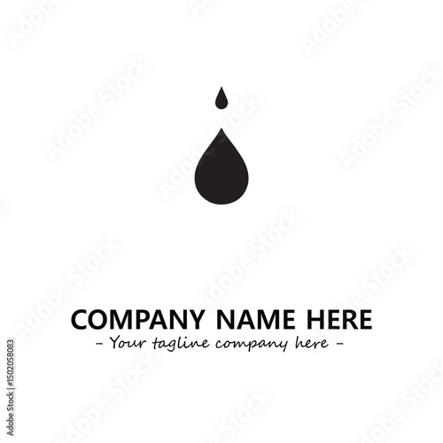 Water drop logo company design vector illustration