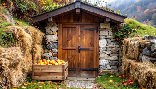 Root Cellar with Straw Insulation