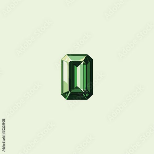 Emerald stone logo flat vector design