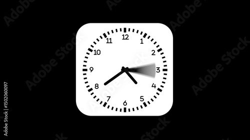 Wallpaper Mural Animated Time Countdown Analog Clock, Isolated Rotating Analog Countdown Timer Torontodigital.ca