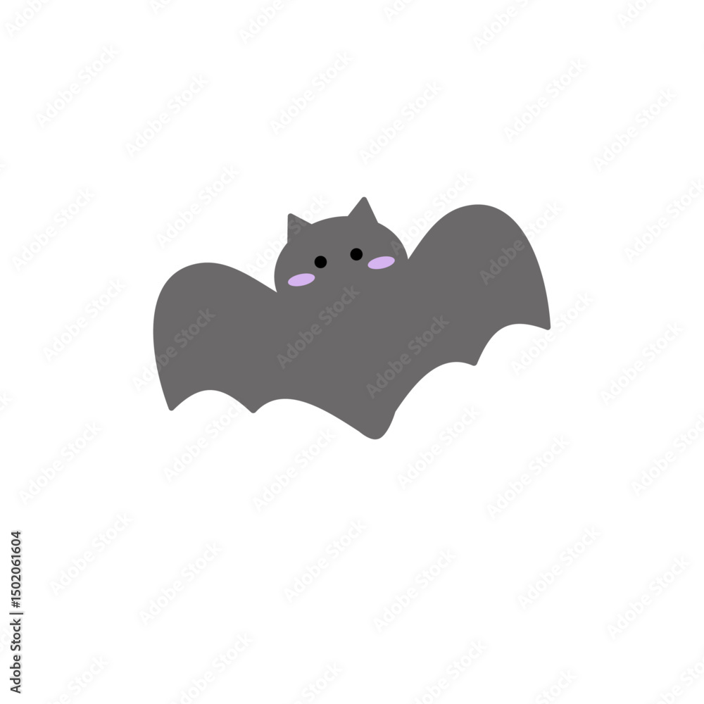 かわいい顔をした黒いコウモリ かわいい顔をした黒いコウモリ