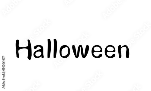 手描き風に崩したハロウィンの文字
