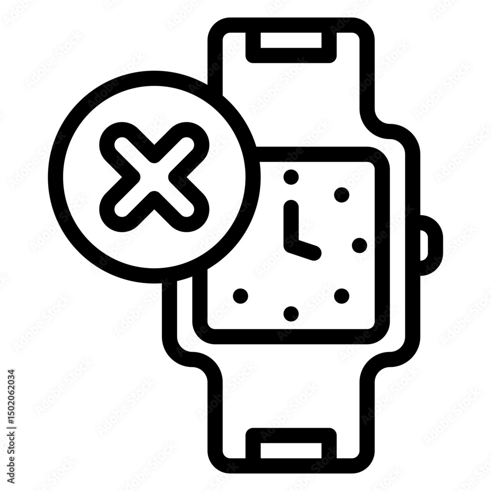 Obraz premium smartwatch delete icon 