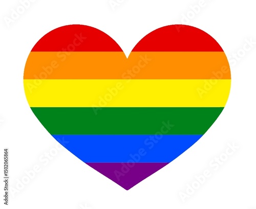 Heart Shape with Rainbow Pride Flag Colors Symbolizing LGBTQ+ Love, Equality, and Diversity on White Background Free Download Heart Shape with Rainbow Pride Flag Colors Symbolizing LGBTQ+ Love, Equality, and Diversity on White Background - GFXLoad
