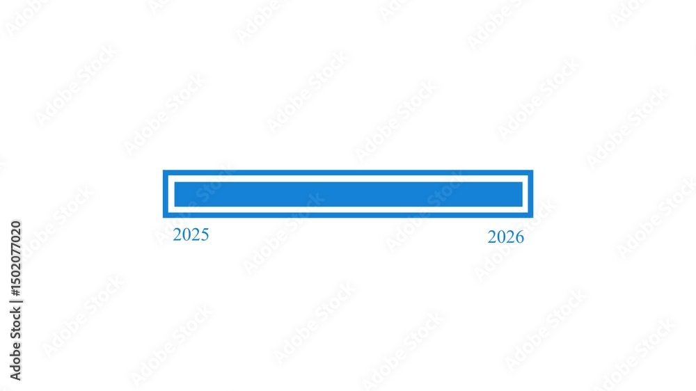 Progress Bar Transition from 2025 to 2026, Minimal Loading Bar 2025 to ...