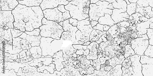 white surface with a pattern of cracks and dark spots all over it, creating a distressed and aged texture and effect grunge white background.