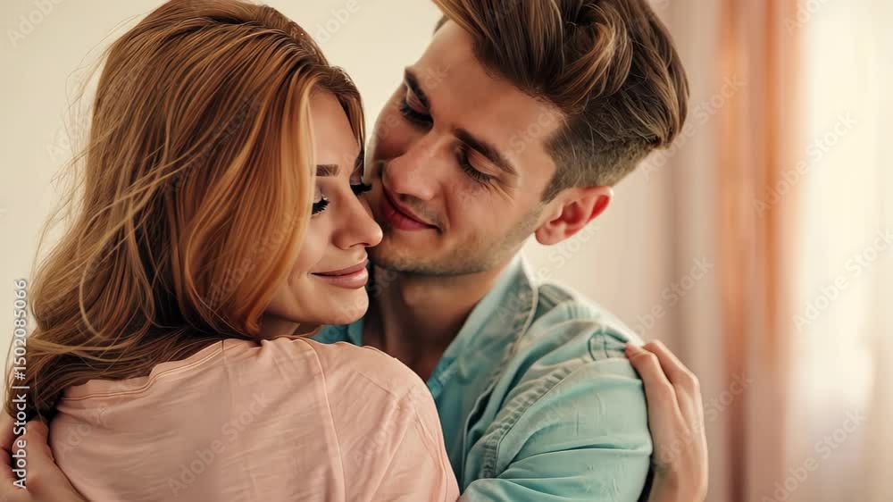 Intimate Embrace: A tender moment shared between a loving couple, bathed in soft light and showcasing the depth of their affection and bond. Intimate Embrace: A tender moment shared between a loving couple, bathed in soft light and showcasing the depth of their affection and bond.