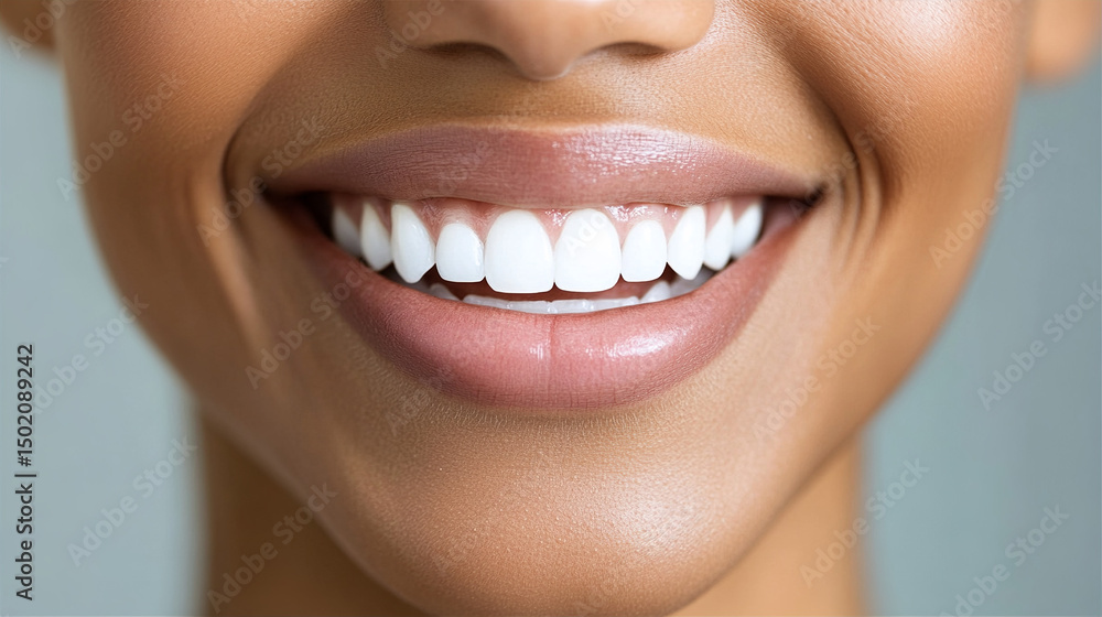 Fototapeta premium close up of young woman smiling