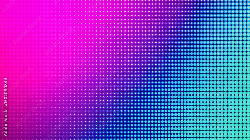 Vibrant Pixel Grid: A dynamic gradient of pink, blue, and green forms a vibrant pixel grid, creating an eye-catching abstract background with a modern and futuristic feel.