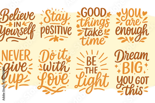 Inspirational quotes on a beige background for motivation and self-improvement