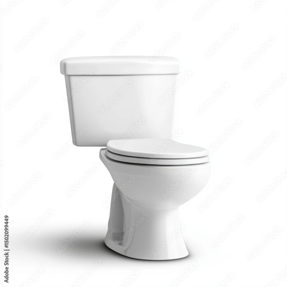 White Ceramic Toilet Isolated on White Background for Bathroom Decoration White Ceramic Toilet Isolated on White Background for Bathroom Decoration