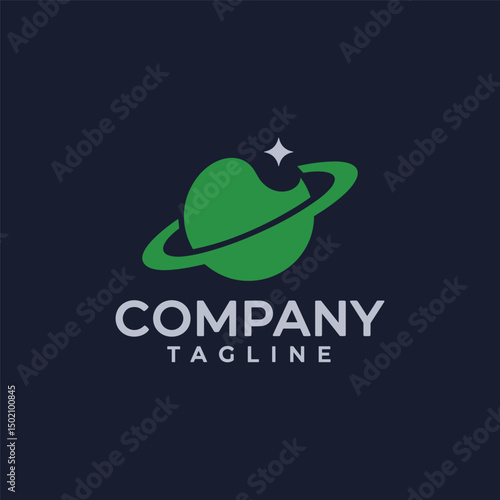 Planet logo design template