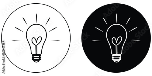 light bulb icon. It features the classic bulb shape with a rounded top and a narrower base. 