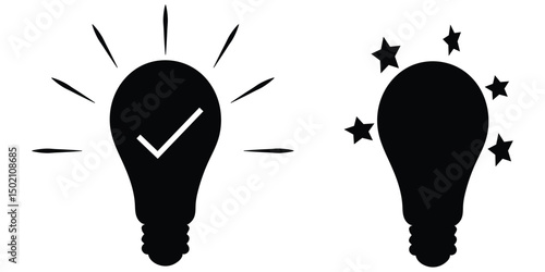 light bulb icon. It features the classic bulb shape with a rounded top and a narrower base. 