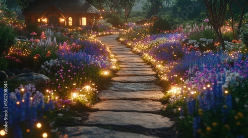 Wallpaper Mural Enchanted garden path Torontodigital.ca