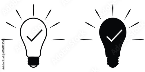 light bulb icon. It features the classic bulb shape with a rounded top and a narrower base. 