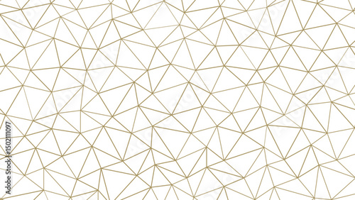 seamless pattern background featuring abstract gold geometric shapes on white