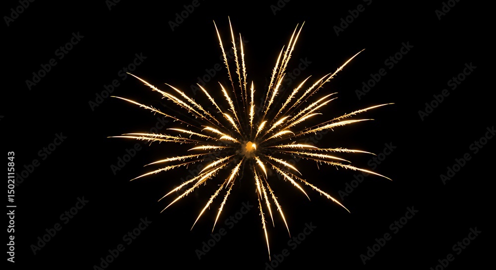 Obraz premium yellow fireworks art in the night skyorks in the night sky