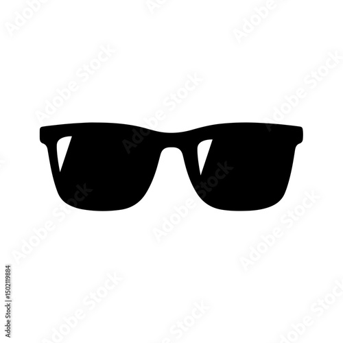 Stylish Black Sunglasses Icon Tailored Specifically for Use in Trendy Media Applications