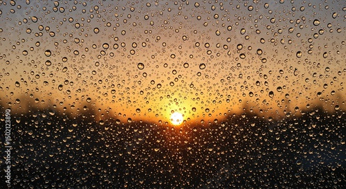 Wallpaper Mural Raindrop on Glass with Sun Torontodigital.ca